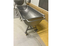 Lage rvs halfronde voedings/verwerkingskuip - afbeelding 5 van  5