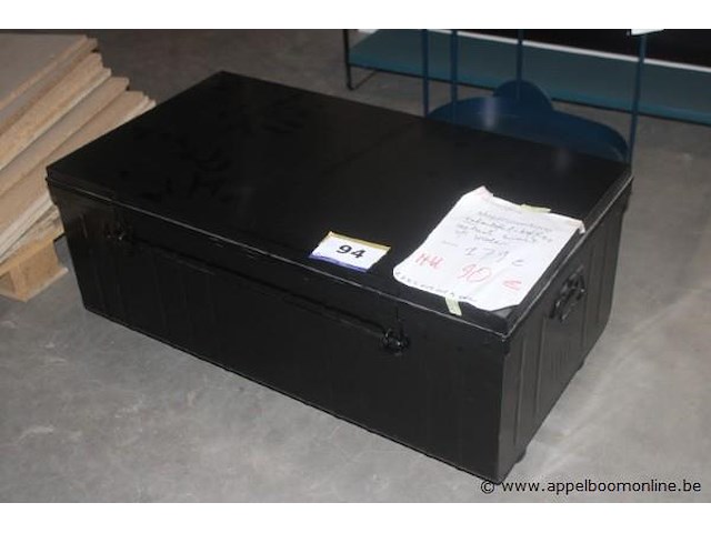 Lage tafel koffer incl.4 wielen - zwart - afbeelding 1 van  1