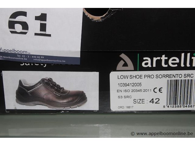 Lage veiligheidsschoenen, artelli, low shoe pro sorrento src, maat 42, gebruikt - afbeelding 2 van  2