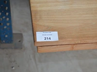 Lage vierkantige natuurkleur houten tafel afm. 140x140cm - afbeelding 5 van  6