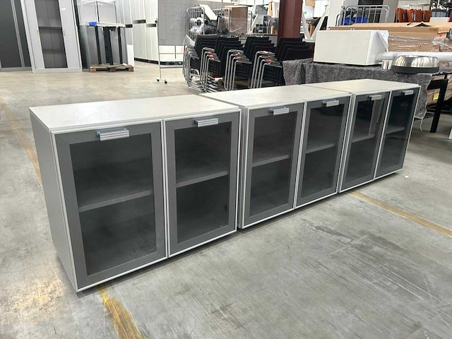 Lage vitrinekast - vitrinekast (3x) - afbeelding 1 van  5