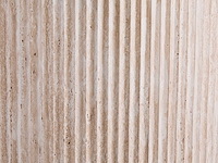 Lagos' 80 cm ronde salontafel travertin beige | bovenblad met 3d papier op mdf - afbeelding 6 van  7