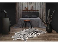 Lalee rodeo - antislip - zacht - dieren - bedrukt - zebra - tapijt - huid - 150x200 - zwart - wit - afbeelding 1 van  2