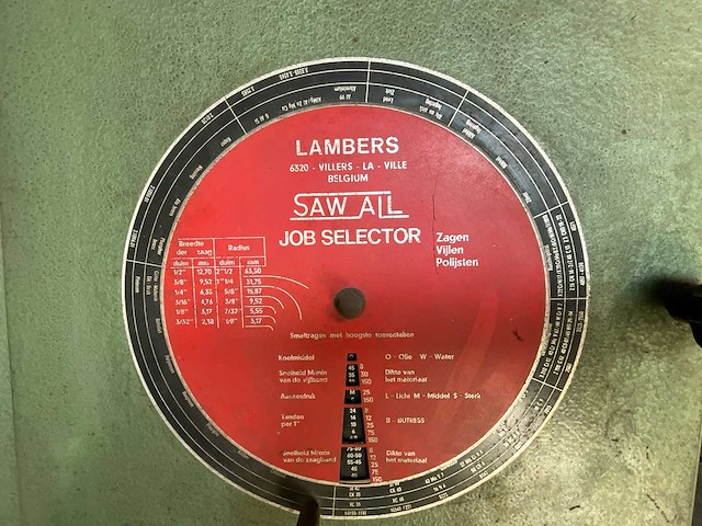 Lambers bs0-25 verticale platenzaag - afbeelding 17 van  18