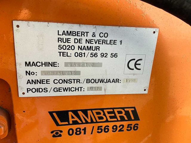 Lambert gah p100 hydrauliekslanghaspel - afbeelding 11 van  12