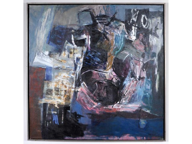 Lambert oostrum - olie op doek - 135x135 cm - afbeelding 1 van  10