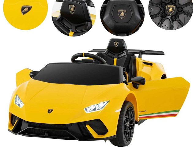 Lamborghini 12v elektrische kinderauto met afstandsbediening en led-verlichting - afbeelding 1 van  8
