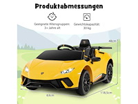 Lamborghini 12v elektrische kinderauto met afstandsbediening en led-verlichting - afbeelding 3 van  8