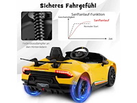 Lamborghini 12v elektrische kinderauto met afstandsbediening en led-verlichting - afbeelding 6 van  8