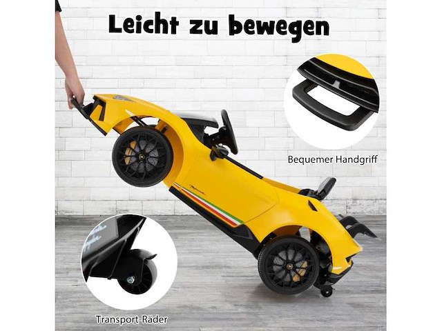 Lamborghini 12v elektrische kinderauto met afstandsbediening en led-verlichting - afbeelding 7 van  8