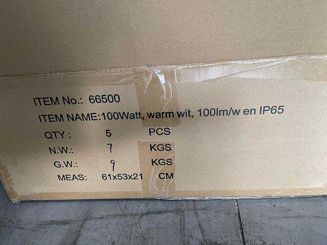 Lamp 100 w warm wit (5x) - ongebruikt - afbeelding 2 van  2