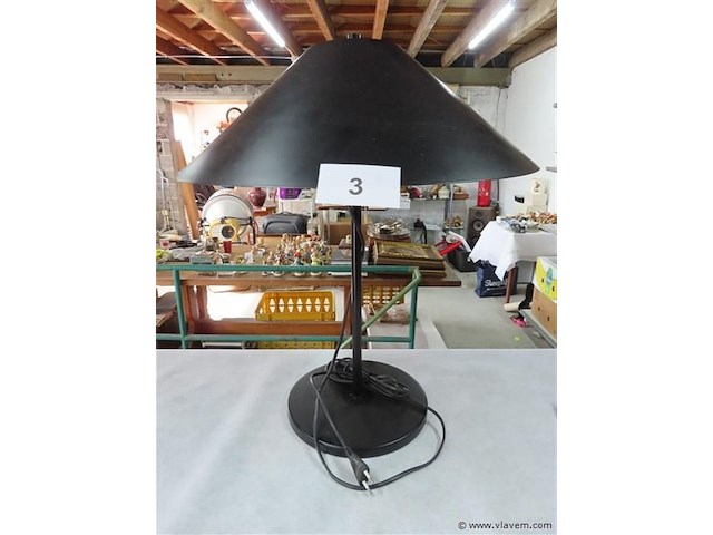 Lamp e.s.horn metaal h 58 - afbeelding 1 van  3