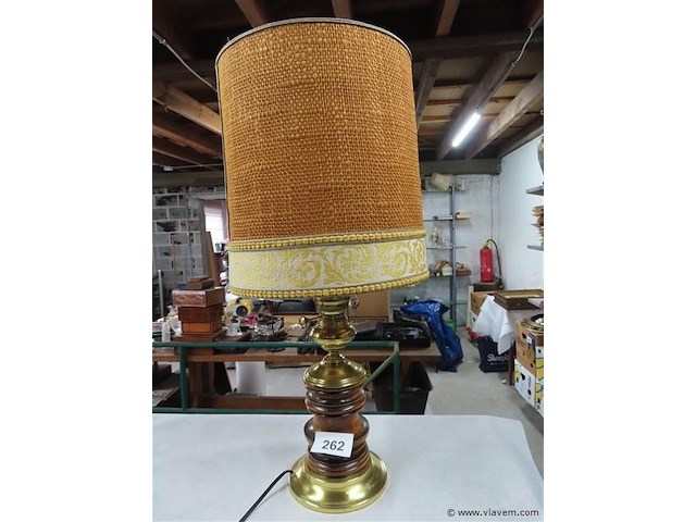 Lamp koper hout - afbeelding 1 van  3