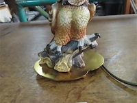 Lamp porseleinen uil h 38cm - afbeelding 2 van  3