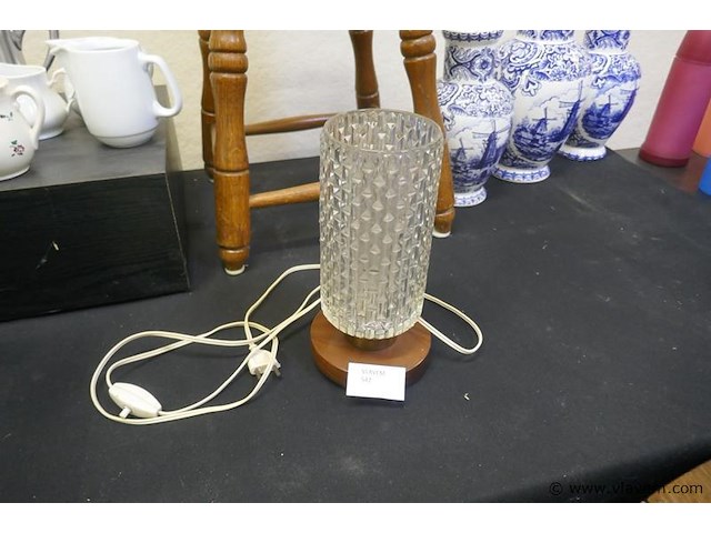 Lampje in hout en glas - afbeelding 1 van  1