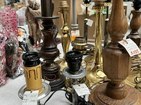 Lampvoet in hout, in koper en aluminium - afbeelding 4 van  4