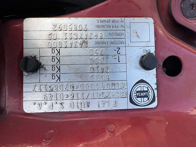 Lancia - ypsilon - 1.4-16v platino dfn - car - 2004 - afbeelding 14 van  25