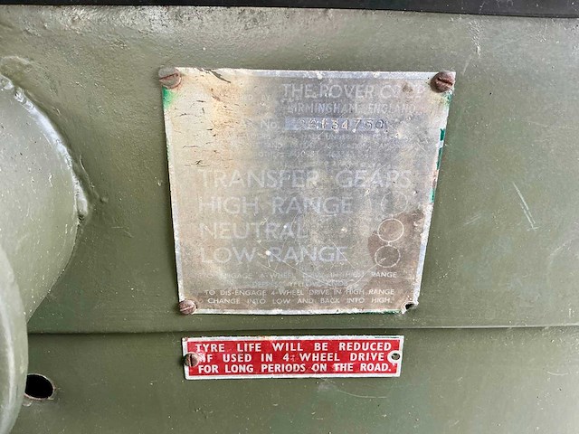 Land rover 1955 birmingham series 1 - 80-inch met originele aanhanger - afbeelding 7 van  25
