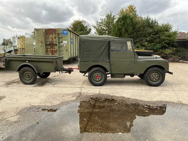 Land rover 1955 birmingham series 1 - 80-inch met originele aanhanger - afbeelding 20 van  25
