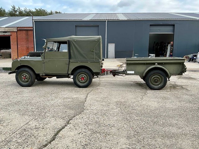 Land rover 1955 birmingham series 1 - 80-inch met originele aanhanger - afbeelding 24 van  25
