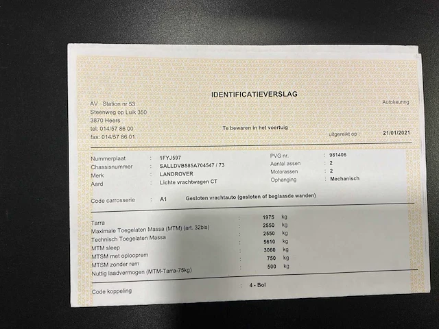 Land rover defender auto - 2,5 td5 4x4 – 122 pk – 2005 – 200,689 km – commercieel - afbeelding 58 van  59