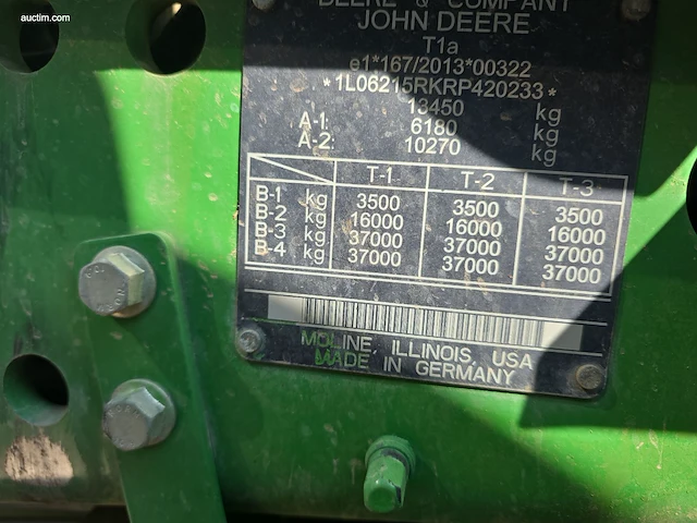 Landbouwtractor john deere e186r 215 - afbeelding 3 van  28