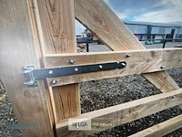 Landhekwerk poort 300cm breed 100/135 cm hoog - afbeelding 3 van  5