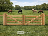 Landhekwerk poort 500cm breed 100/135 cm hoog - afbeelding 2 van  5