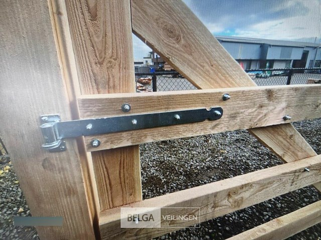 Landhekwerk poort 500cm breed 100/135 cm hoog - afbeelding 3 van  5