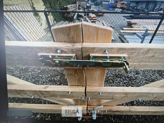 Landhekwerk poort, afm 500cm breed x 100/135 cm hoog - afbeelding 4 van  5