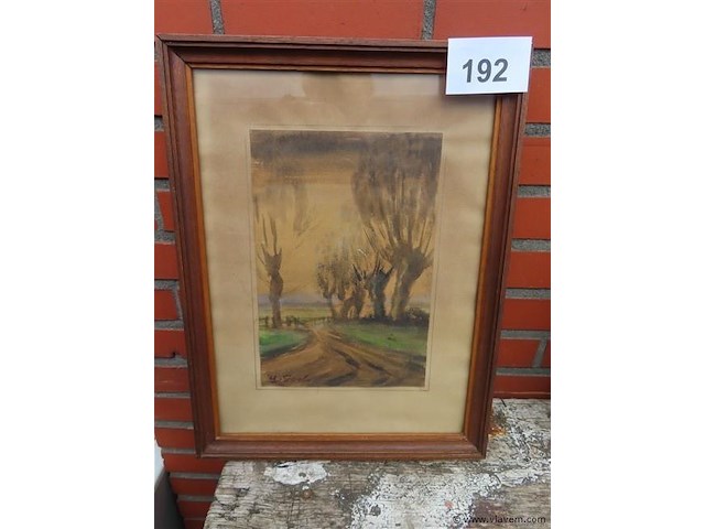 Landschap, aquarel, gerlo - afbeelding 1 van  3
