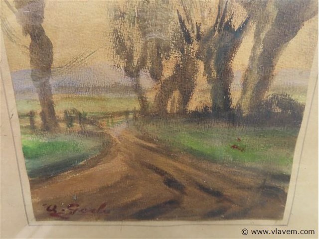 Landschap, aquarel, gerlo - afbeelding 2 van  3