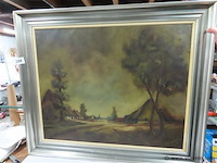 Landschap olie op doek 100x120cm - afbeelding 1 van  3