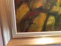 Landschap, olie op doek, gesigneerd - afbeelding 3 van  3