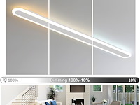 Langwerpige led wandlamp wit 120cm - afbeelding 2 van  5