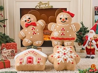 Lanpn kerst peperkoek kussens (set van 4) - afbeelding 2 van  3