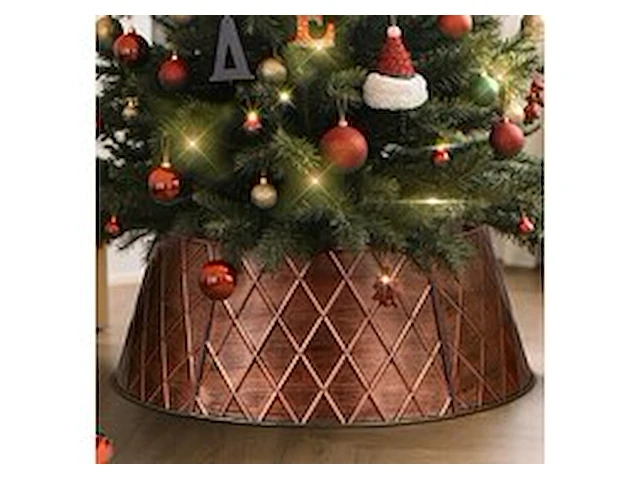 Lanpn metalen kerstboomkraag, 36 inch diameter - afbeelding 1 van  5