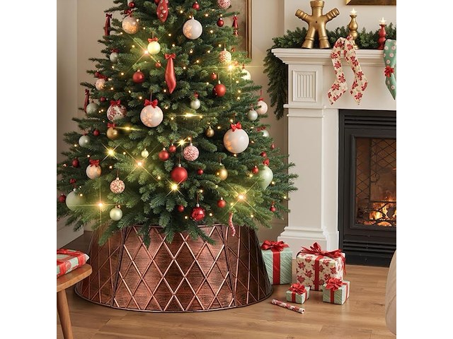 Lanpn metalen kerstboomkraag - afbeelding 2 van  3