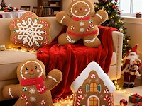 Lanpn peperkoek kerstkussen (set van 4) - afbeelding 2 van  3