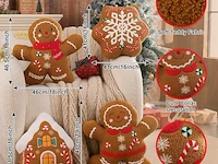 Lanpn peperkoek kerstkussen (set van 4) - afbeelding 3 van  3