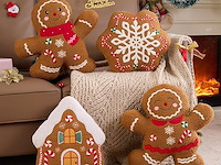 Lanpn peperkoek kerstkussen (set van 4) - afbeelding 1 van  3