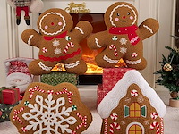 Lanpn peperkoek kerstkussen (set van 4) - afbeelding 2 van  3