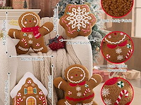 Lanpn peperkoek kerstkussen (set van 4) - afbeelding 3 van  3