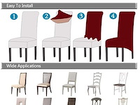 Lansheng stoelhoezen (6 stuks) - afbeelding 2 van  5