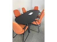 Lapalma - fork + 6 kinnarps monroe vergaderstoelen - vergaderset