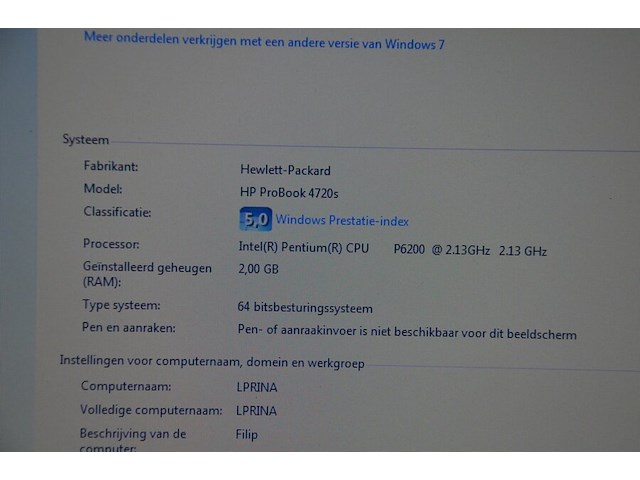Laptop hp 4720s probook met tas, pro curve switch hp 2610-24/12pwr - afbeelding 5 van  11