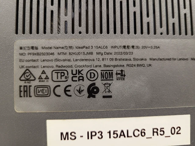 Laptop lenovo - afbeelding 6 van  6