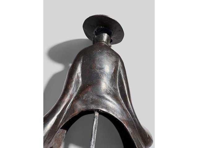 Large chinese bronze su shi - su dongpo riding his mule statue - afbeelding 19 van  27