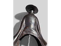 Large chinese bronze su shi - su dongpo riding his mule statue - afbeelding 19 van  27