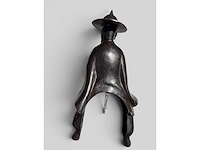 Large chinese bronze su shi - su dongpo riding his mule statue - afbeelding 20 van  27